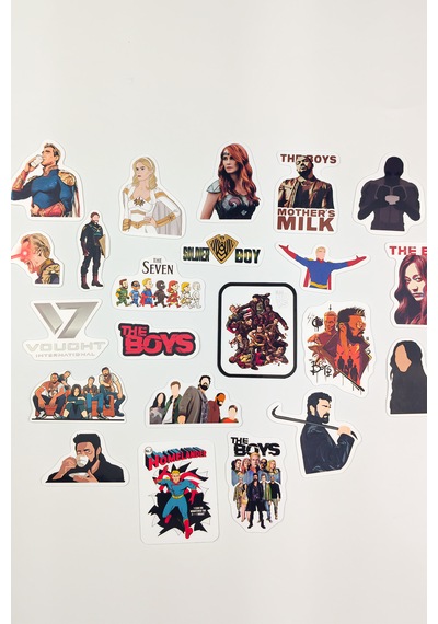 The Boys Sticker Paketi 22 Parça Kaliteli Su Geçirmez Etiket Seti Çok Renkli