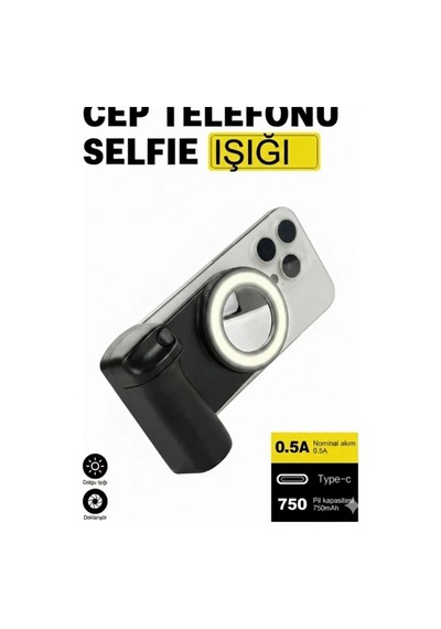 Bluetooth Manyetik Telefon Yapıştırma Kavrama Halka Dolgu Işığı İle Magsafe Selfie Klips 1