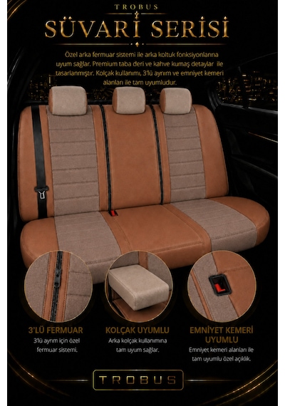 Geely Emgrand 2010-2012 Uyumlu Süvari Serisi Taba Oto Koltuk Kılıfı