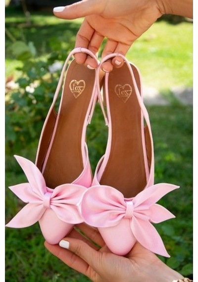 Fox Shoes Pudra Kadın Babet H726809004 Pudra