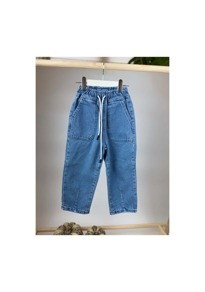 Poala Kids Kordonlu Pantolon Mavi