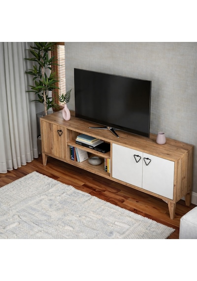 Lusso Modern Ayaklı Tv Ünitesi Alt Modül - Atlantik Çam Atlantik Çam