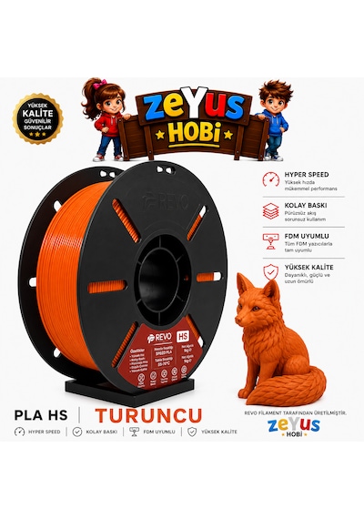 Generic Pla Hs Hyper Speed Filament Turuncu 1.75 Mm 1000 Gr Turuncu Filament