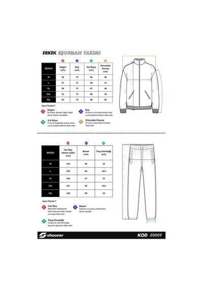 Shooter Sportswear Shooter Scuba Mevsimlik Regular Fit Erkek Eşofman Takım Siyah