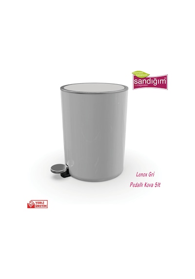Primanova Lenox Pedallı Çöp Kovası 5 Lt Bej Beyaz
