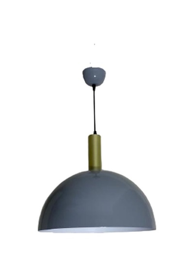 Dylight Retro Gri Metal Dekoratif Tekli Kafe Mutfak Aydınlatma Avize Çap:30 Cm Beyaz