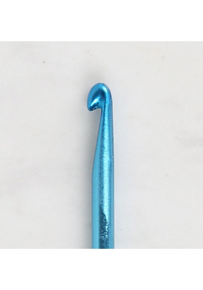 Abarta 4,5mm Renkli Metal Gagalı Örgü Şiş Tunus Tığ 25cm- Mavi 1 Adet
