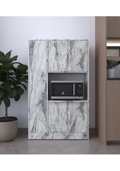 Riva 5 Kapaklı Çok Amaçlı Mutfak&banyo Dolabı, Mermer Desenli