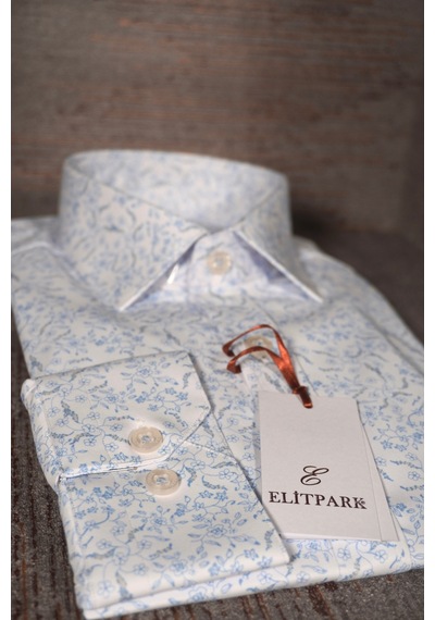 Elitpark Hilary Flowers Çiçek Desenli Uzun Kollu Pamuklu Cepli Premium Rahat Kalıp Erkek Gömlek Beyaz Elitpark Hilary Flowers Çiçek Desenli Uzun Kollu Pamuklu Cepli Premium Rahat Kalıp Erkek Gömlek Beyaz