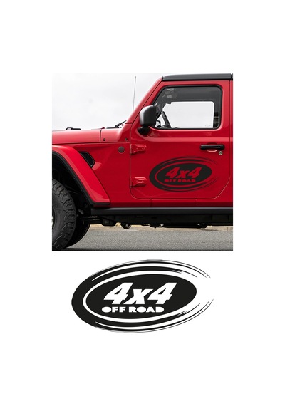 2 Adet 4x4 Off Road Sticker, Pick Up Sticker, Oto Sticker 15x8 Cm