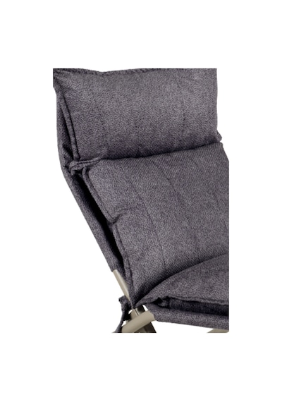Lumis Garden Prestij Katlanabilir Lounge Koltuğu Çıkarılabilir & Yıkanabilir Kılıf, Modern Metal İskelet Antrasit