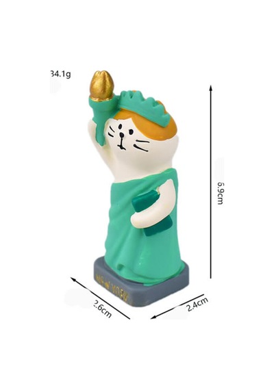 Özgürlük Heykeli Kedi Mini Figür