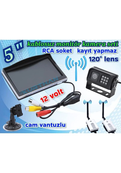 TİCARİ PANELVAN ARAÇLARA KABLOSUZ 5 İNÇ MONİTÖR 1 ADET METAL KASA KAMERA