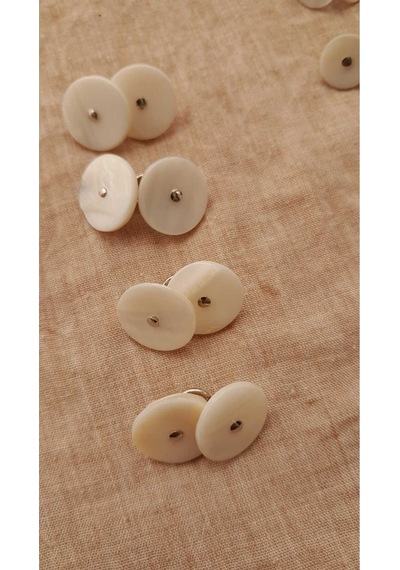 Doğal Hakiki Midye Kabugu Düğme -10 Mm 8 Adet