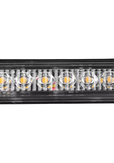 Ahmet Otomotiv Amber Turuncu Işık Çubuğu 12 Ledli Parmak Araba-kamyon-tır İşaret Lambası 19cm 12v-24v