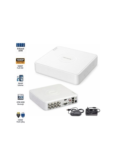 Ds-7108hghı-m1 8 Kanal Turbo Hd Dvr 4tb Disk Destekli