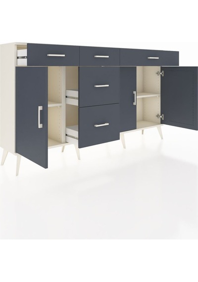 Arges Konsol 2 Raflı 5 Çekmeceli 3 Kapaklı 176x30x99 Aytaşı-antrasit Antrasıt - Aytası Arges Konsol 2 Raflı 5 Çekmeceli 3 Kapaklı 176x30x99 Aytaşı-antrasit Antrasıt - Aytası