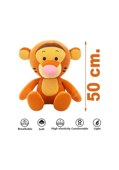 İthal Kumaş Winnie The Pooh Tiger Kaplan Anime Figür Peluş Oyuncak Uyku & Oyun Arkadaşı 50 Cm. Turuncu