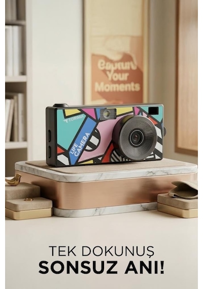 Torima Life Dijital   Kamera Selfie Video Vlog Kamerası Mini Fotoğraf Makinesi CMR47 Siyah