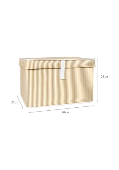 Alas Kahverengi Çok Amaçlı Kapaklı Kutu Saklama Kutusu Mini Boy Tela 40x30x26 Cm