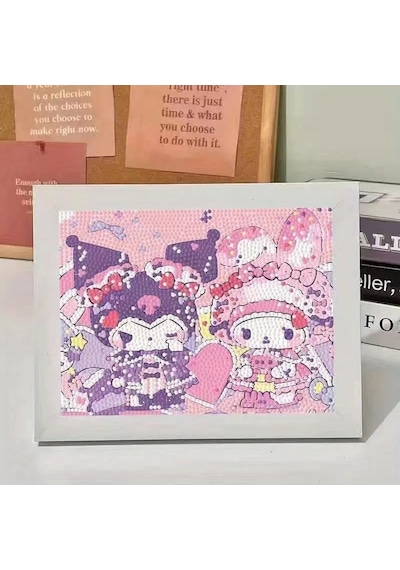 Kuromi My Melody Diy Kendin Yap Fotoğraf Çerçeveli Mozaik Elmas Boyama 2