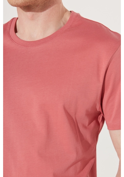 Ac&Co / Altınyıldız Classics Slim Fit Bisiklet Yaka Kısa Kol Pamuklu Erkek Tişört Kiremit