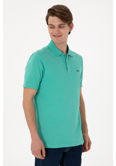 U.S. Polo Assn. Erkek Polo Yaka Mint Basic Tişört 50306007-VR090