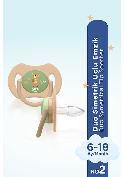 Wee Baby Duo Simetrik Uçlu Emzik 6-18 Ay No:2