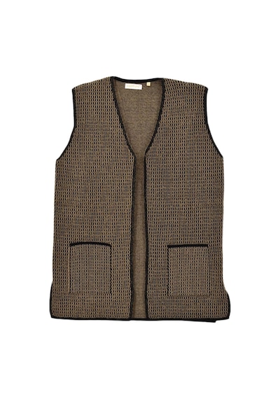 Kadın Anne Cepli Triko Yelek Bgl-st04133 CAMEL