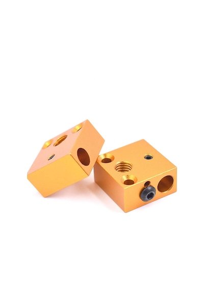Koodmax 3d Yazıcı Cr10 Isıtıcı Blok Mk7/mk8 Baskı Kafası Bakır Renk Alüminyum Blok
