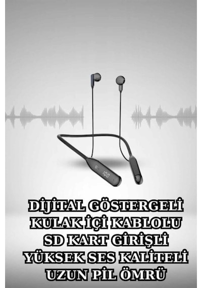 Alarm Ve Titreşim Özellikli Akıllı Saat Ve Mikrofonlu Kablolu Bluetooth Kulaklık 60 Saat