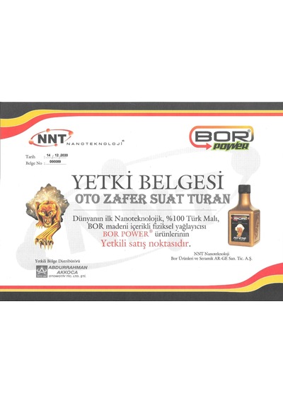 Bor Power Nnt Ms250 Motor Koruyucu Yağ Katkısı Onarıcı Nano Green