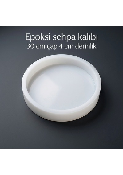30 Cm Çap 4 Cm Derinlik Epoksi Sehpa Kalıbı