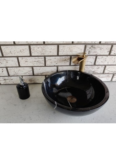 Toros Siyahı Çanak Mermer Lavabo