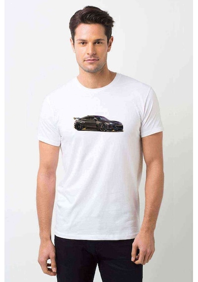 Audi Redz Baskılı Beyaz Erkek Tshirt