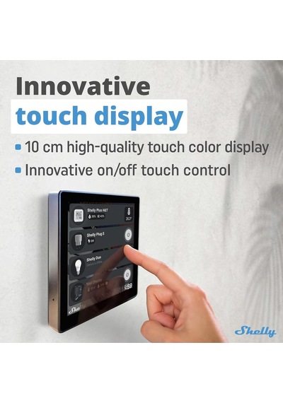 Wall Display Siyah + Blu H&t Siyah Paket , Wlan Akıllı Ev Kontrol Paneli, Termostat, Entegre 5a Röle, Nötr İletken
