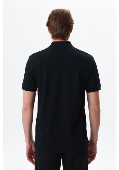 AR-MA Arma Erkek Basic Regular Fit % 100 Pamuk Pike Polo Yaka Tişört Y29374355702 Siyah
