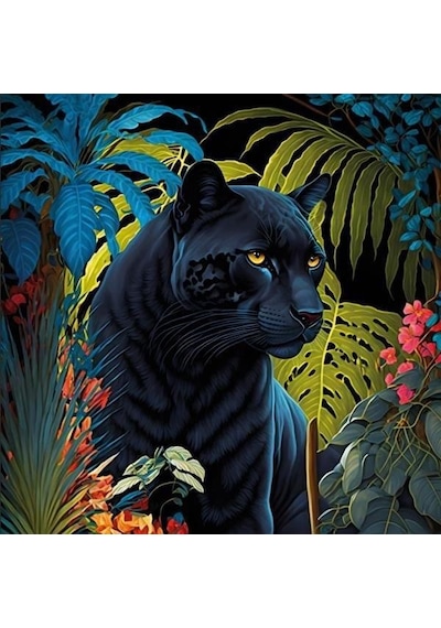 Ks Games Puzzle Black Panther With A Tropical 500 Parça
