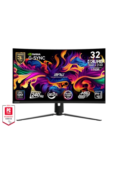 Msı 31.5 Mpg 321curx Qd-oled 3840x2160 Uhd 16:9 Curve 1700r Qd-oled 240hz 0.03ms Gtg G-sync Compatıble Gaming Monıtor