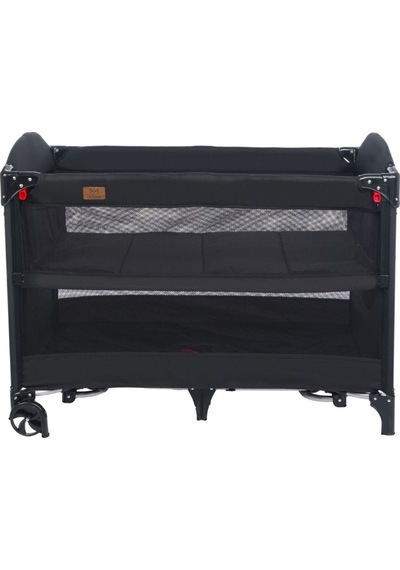 Mamma Ultimate Anne Yanı Organizerli Dönenceli Park Yatak Beşik 70 X 110 Cm. Siyah