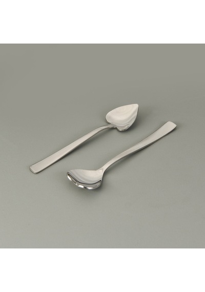 Nehirr Can Canan 12'li Çay Kaşığı - Gri - 10,5 Cm Çok Renkli