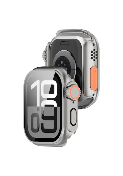 Caseonn Apple Watch Uyumlu Series 8 45mm Kılıf Watch Uyumlu Ultra Görünümlü Dönüştürücü Sert Bumper Kasa Starlight