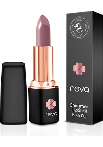 Reva Shimmer Lipstick Clean Formula Ruj Lilas