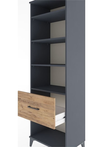 Hyperion Dolap 4 Raflı Tek Çekmeceli 60x44x195 Antrasit-çam Antrasit