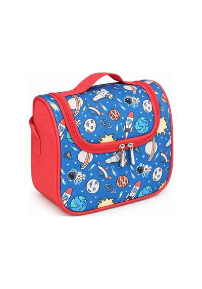 Uzay Roket Astronot Gezegen Termal Beslenme Çantası Isı Yalıtımlı Çocuk Okul 24x22x14 Cm Çok Renkli