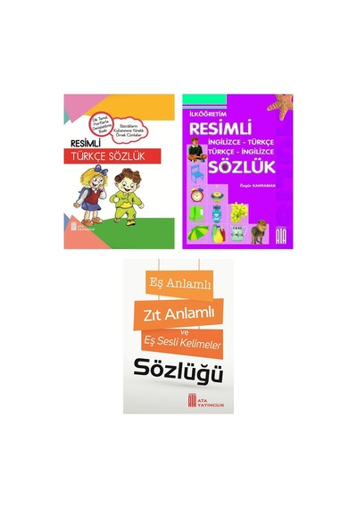 Resimli Türkçe Sözlük-resimli İngilizce Sözlük-eş Anlamlı,zıt Anlamlı Kelimeler Sözlüğü
