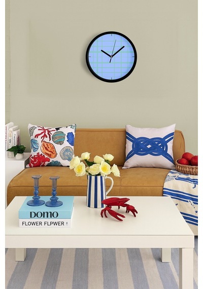 Modern Tasarım Duvar Saati - 25cm - Önü Camlı Siyah Kasa - Sessiz Mekanizma-jh0538 Siyah