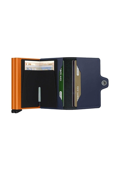 Secrid Twinwallet Matte Kartlık Cüzdan, Mavi-turuncu Çok Renkli