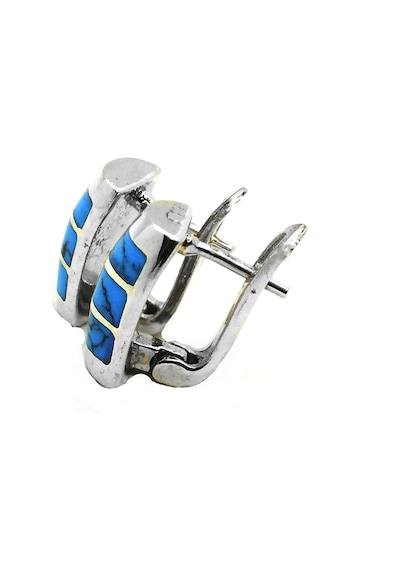 Turkuaz Taşli 925 Ayar Gümüş Bayan Küpe N11.93846
