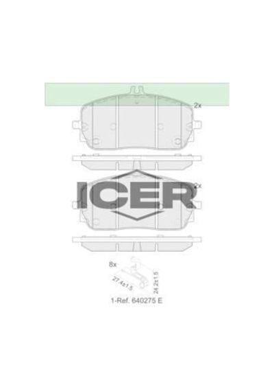 Icer Fren Balatası Ön C Serisi W206 - 2021- 0004200204